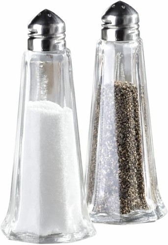 2pc glass salt pepper - 2pc,
