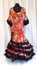 Flamenco Dress, Red Abstact 