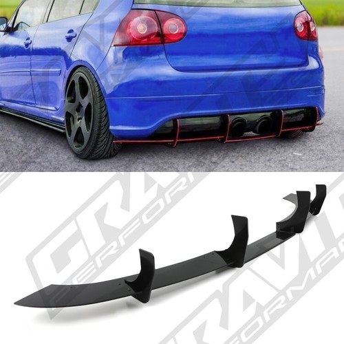 Gloss black rear diffuser - black,