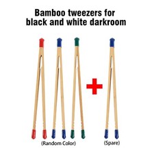 4Pcs Bamboo Negative Film Tongs Darkroom Developing Processing Photo Equipment