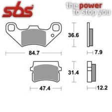 Pair Brake Pads 855HF PGO 250