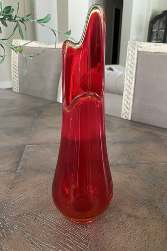 Vintage mcm art glass ruby - vintage,