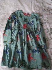 Mini Boden Girls Dress Age 7-8 Dinosaurs Great Condition