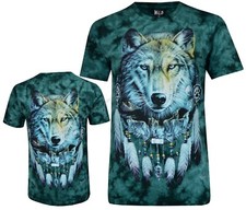 Tie Dye T-Shirt Wolves Night