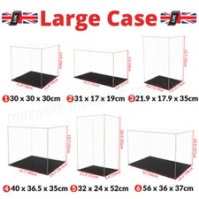 Large Acrylic Display Case Clear Perspex Box Dustproof Action Figures Install UK