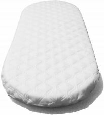 Quilted Moses Basket / Pram Mattress Soft Breathable Oval Shaped All UK Sizes