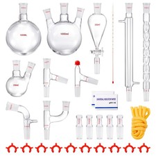 VEVOR Lab Glassware Distillation Kit 1000ml 3.3 Boro 29 pcs Glassware Equipment