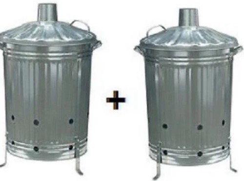 2xlarge galvanised incinerator - 2xlarge,
