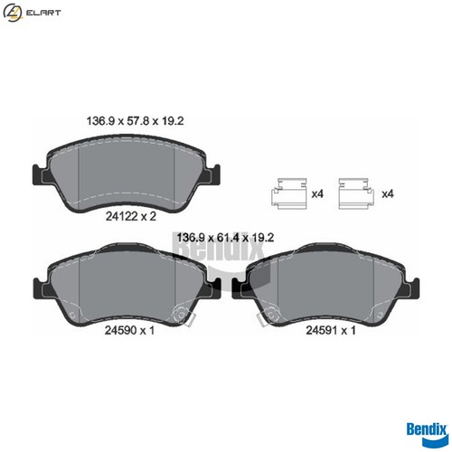 Brake pad set disc - brake,