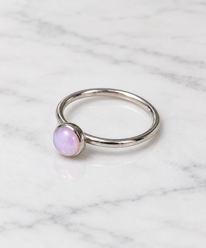 Sterling silver 925 pink opal