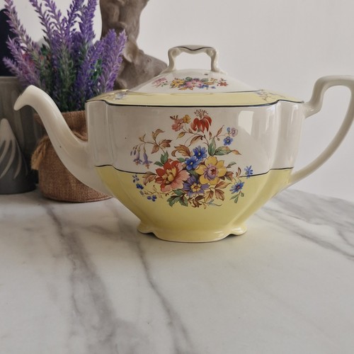 Vintage floral ceramic tea - ceramic,