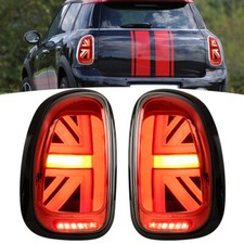 Pair LED Red Tail Lights For 2010-2016 Mini Cooper Countryman R60 Black Outer