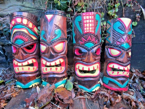 Tiki mask wooden - tiki,