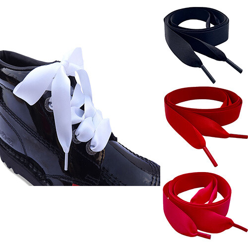 Black flat satin ribbon shoe - satin,