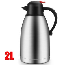 2L Thermos Flask Vacuum Insulated Carafe Jugs Stainless Steel Hot Water Thermal