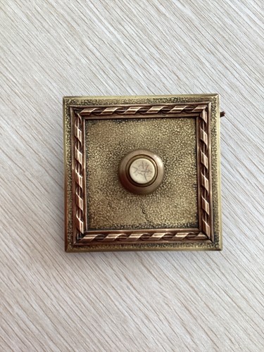 Antique brass door bell - antique, push