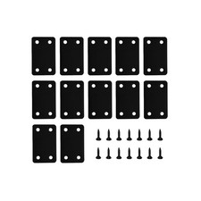 12 Pcs Black Metal Flat