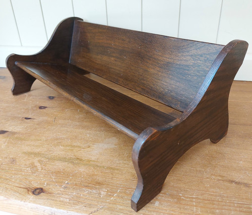Vintage dark oak book - , trough