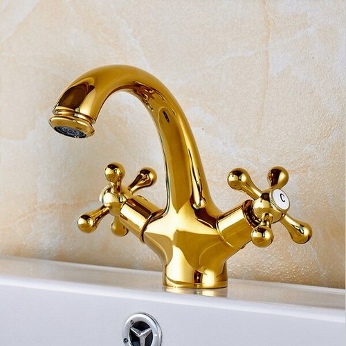 Double cross handle golden - double,