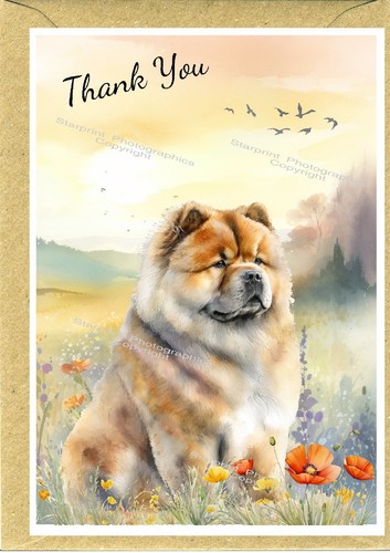 Chow dog thank you - dog, card