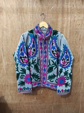 Indian Grey Suzani Embroidered