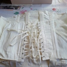 Vintage 1970s Boned Corset, made by NHS Laced Girdle Support ,