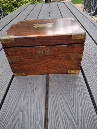 Antique mahogany writing - writing, box