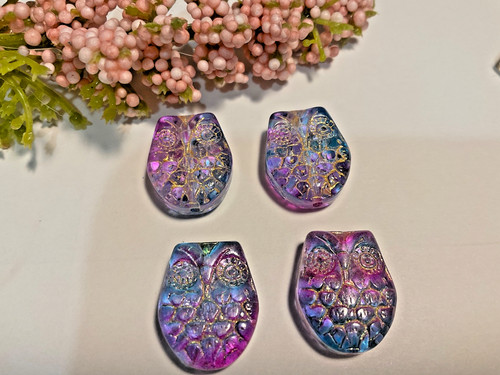 Beautiful 4pcs czech glass - 4pcs,