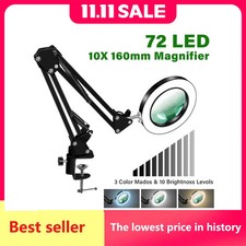 10X Magnifier USB LED Magnifying Glass Soldering Iron Repair Table Desk Lamp