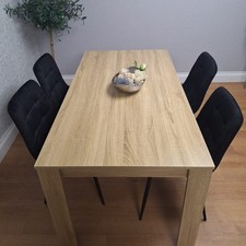 Dining Table Set Of Wooden Oak