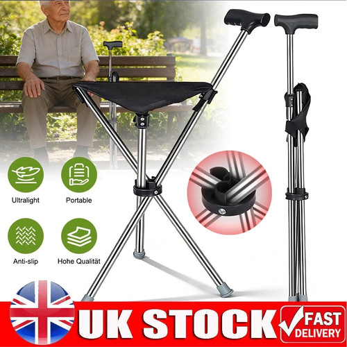 2in1 folding walking stick - walking,