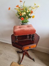 Antique Button Footstool