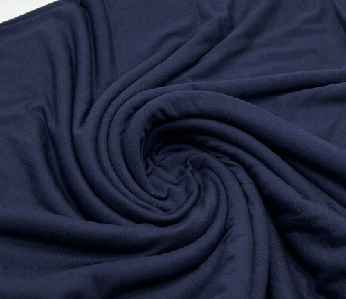 Plain navy viscose elastane - navy,