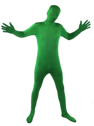 Green skin suit mens halloween - skin,