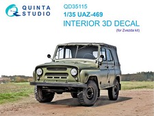 Quinta Studio QDS35115, UAZ-469  3D-Printed Interior decal (for Zvezda) , 1:35