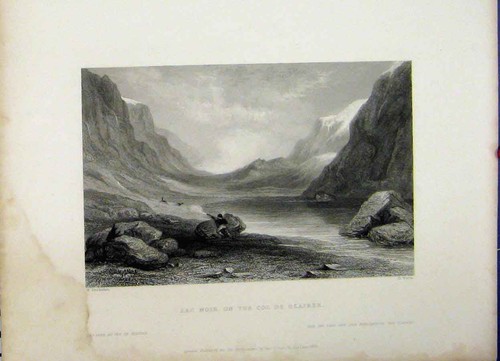 Old antique print - old,