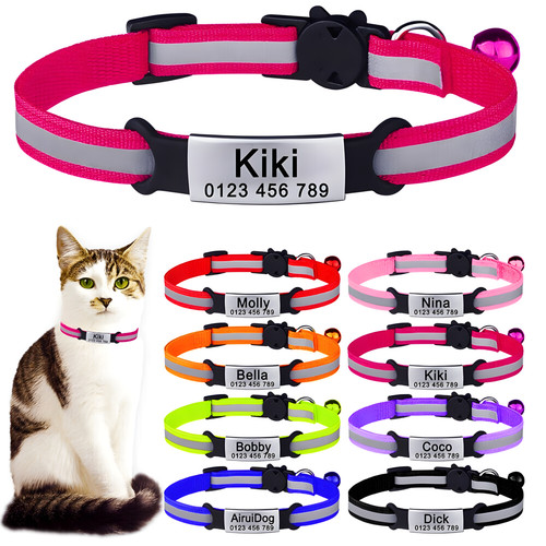 Personalised reflective cat - personalised,