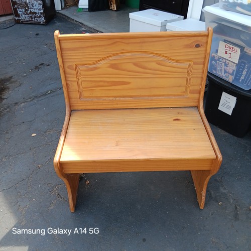 Pine wood deacons bench - wood,