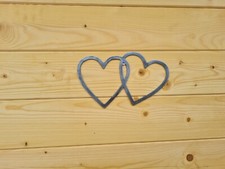 Metal Pair of Linked Hearts