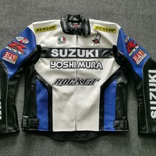 SUZUKI Leather Yoshimura Motorcycle Riding Jacket ,Racing Rider Motorbike jacket