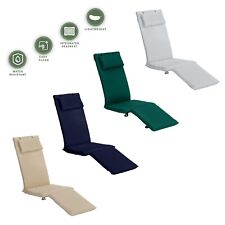 Outdoor Replacement Sun Lounger Cushion Garden Recliner Steamer Chair Seat Pad