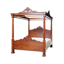 Brand New French Style Hand carved Four Poster Super King Bed RRP is Over £1,900