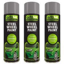 AutoTek Multi Purpose Steel Wheel Aerosol Spray Paint 500ml x3