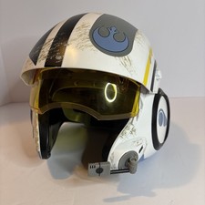 Star Wars Galaxy's Edge Poe X-Wing Pilot Helmet Working Size YouthNEW BATTERIES 