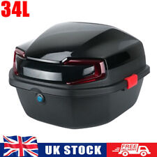 34L Motorcycle Tail box Helmet Top Case Motorbike Luggage Storage Carrier Black