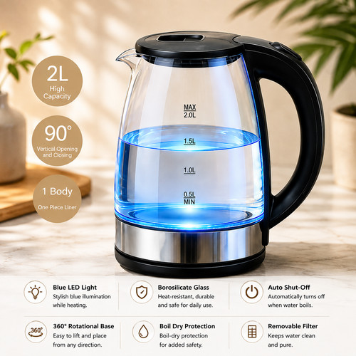 Glass electric kettle - glass,