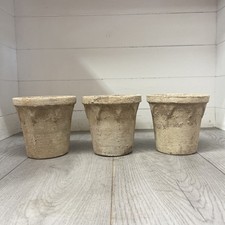 3 Vintage Terracotta Pots 14cm