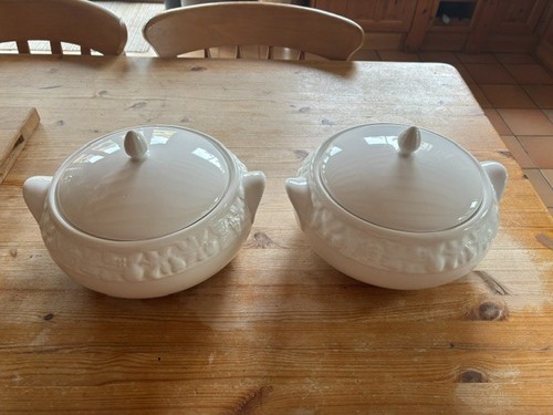 Pair large white - pair, ceramic
