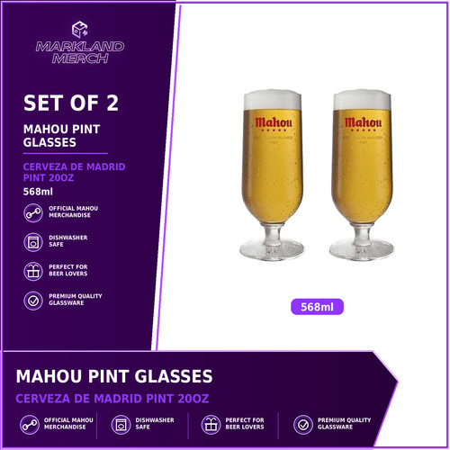 Mahou pint glasses set 2 - pint,