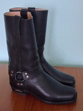 Sendra Harness "Pull Oil Negro" black leather bikers boots